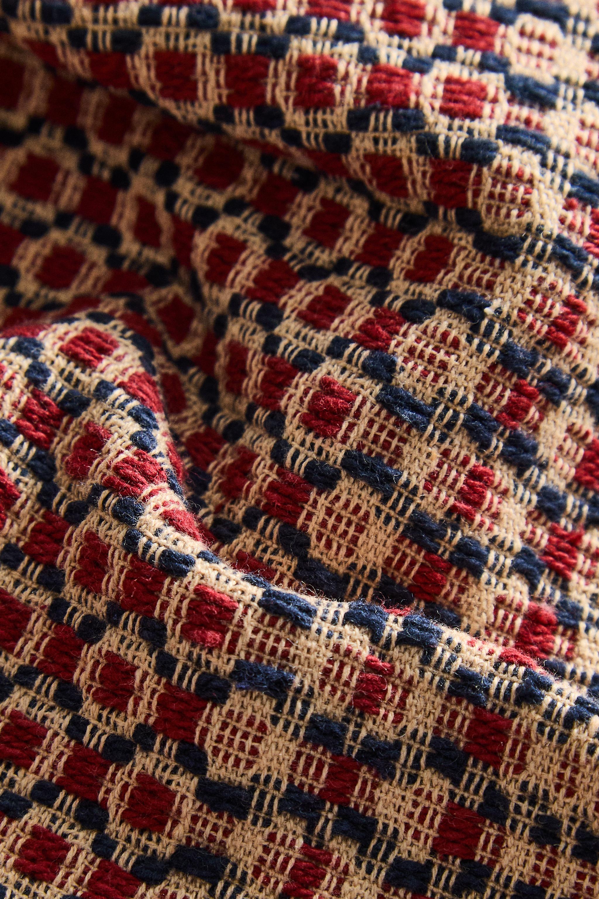 GEOMETRIC COTTON CHRISTMAS TABLECLOTH